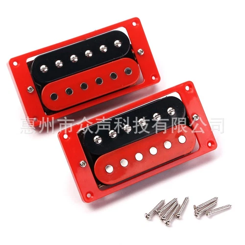 Electric guitar humbucker, dual pickup, double pickup, red frame GIBSON