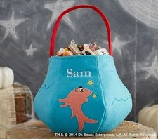 NWT POTTERY BARN KIDS CAT IN THE HAT DR SUESS FISHBOWL TREAT BAG FOR COSTUME