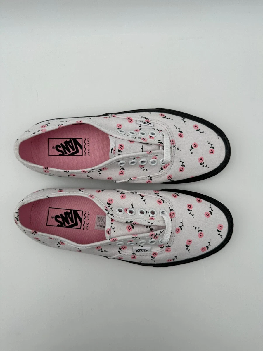 Vans with cheap pink roses