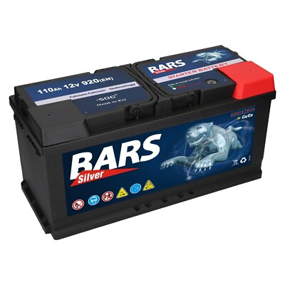 BARS 12V 110 Ah 920A EN Autobatterie Starterbatterie Calcium Technologie NEU