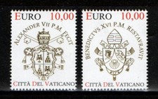 Vatican 2012 MNH ** No 1755 + 1756 Single Stamps from Block 39 Colonnades