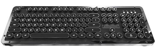 Real AZIO Onyx Retro Classic BT Wireless Backlit Mechanical Keyboard (Onyx)