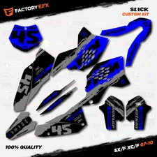 Gray & Blue Slick Racing Graphics Kit fits KTM 07-10 SX Sxf XC 125 250 300 450