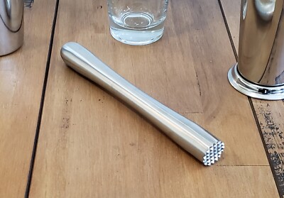 8.5''  Stainless Steel COCKTAIL MUDDLER - Bar Drink  Mixer Tool