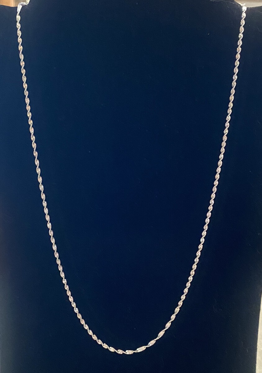 アクセサリー Silver chain long necklace women's 22” long sterling silver chain | eBay