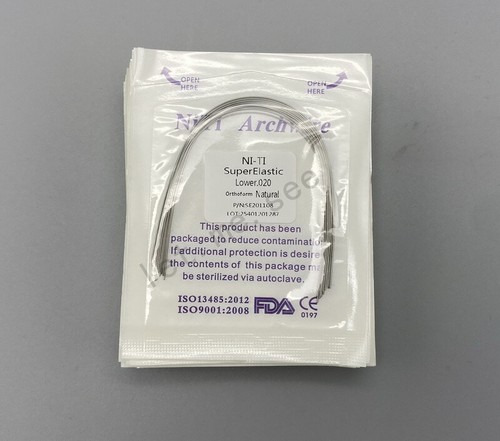 10x Dental Orthodontic Arch Wire Rectangular Natural Form 020 Super Elastic Niti - Picture 3 of 24