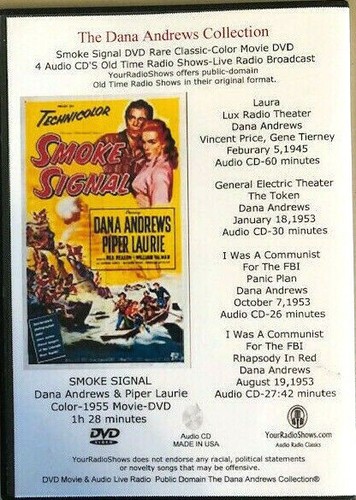 Dana Andrews Collection-Rare "SMOKE SIGNAL" Western "Sealed Case" Movie+4 CDs - Imagen 5 de 5