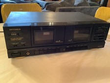 Vtg OPTIMUS SCT-49 Dual CASSETTE DECK Sendust Heads / High Speed Dubbing Tested