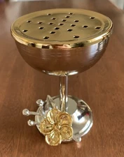 Modern Incense Burner Bakhoor Mabkhara Gold/Silver Color Metal Decor With Box