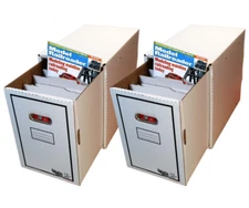 2 Magazine/Document Storage Box Comics Box with Drawers Boxes with Dividers
