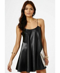 leather swing dress