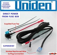 UNIDEN R4/R3 and R1 Radar Detector - Direct Power Cord from Fuse Box    (DP-UND)
