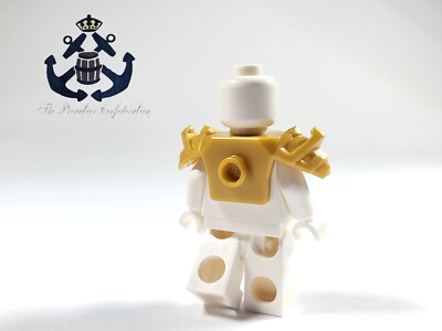 LEGO Minifigure Pearl Gold Armor Shoulder Pads Spiked 3216 For