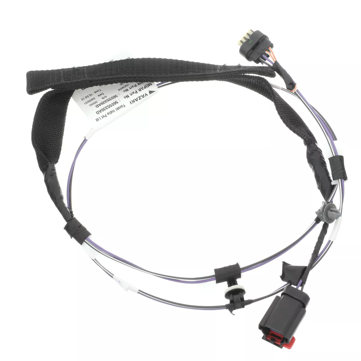 2007 2010 Jeep Wrangler RIGHT SIDE CHECK STRAP WITH WIRING DOOR