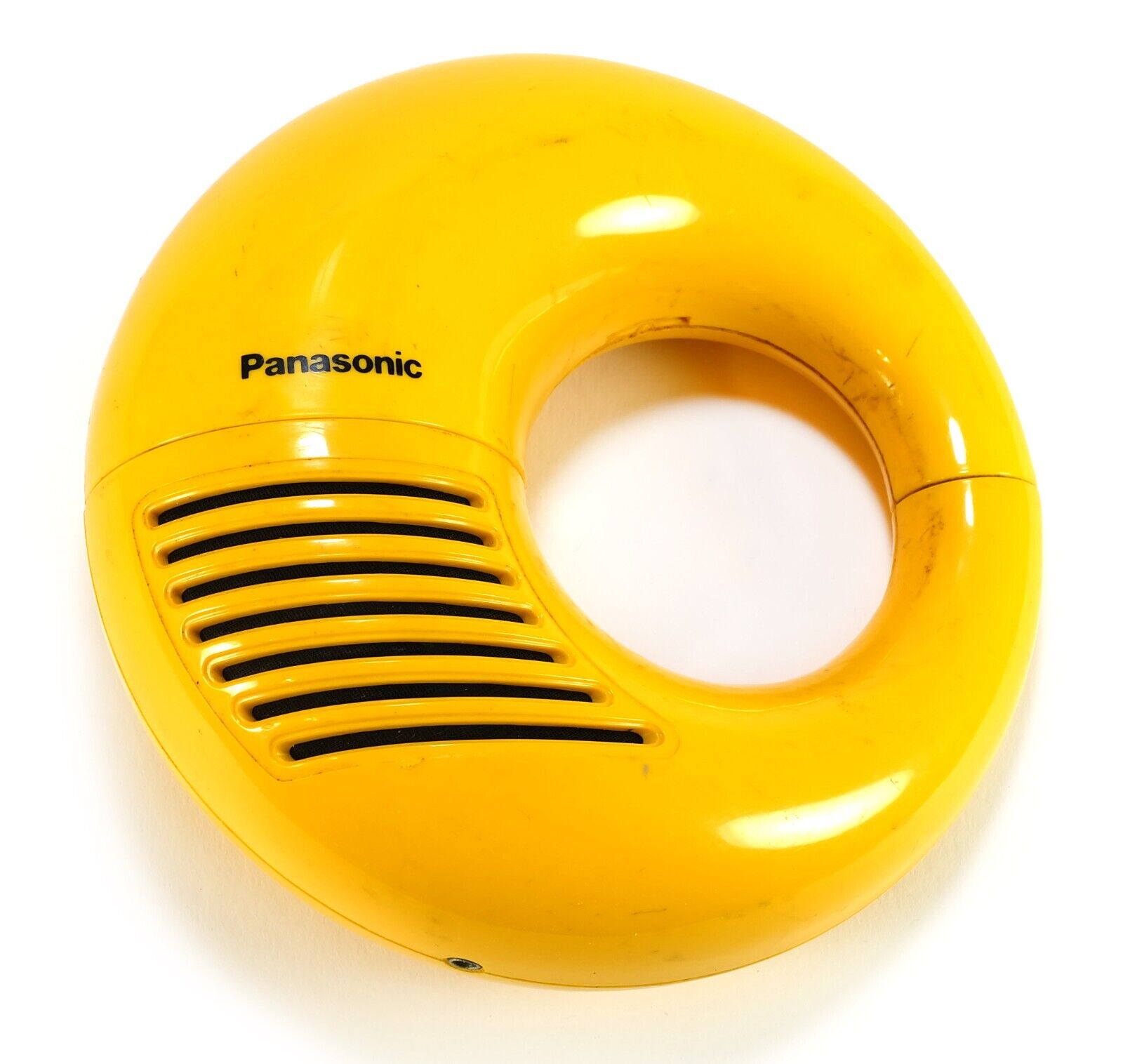 1960s Panasonic Toot-A-Loop Retro Hippie-Era Transistor Radio Model R-72 Yellow