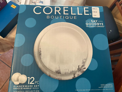 Corelle Boutique Tranquil Reflection 12 Pc Round Dinnerware Set