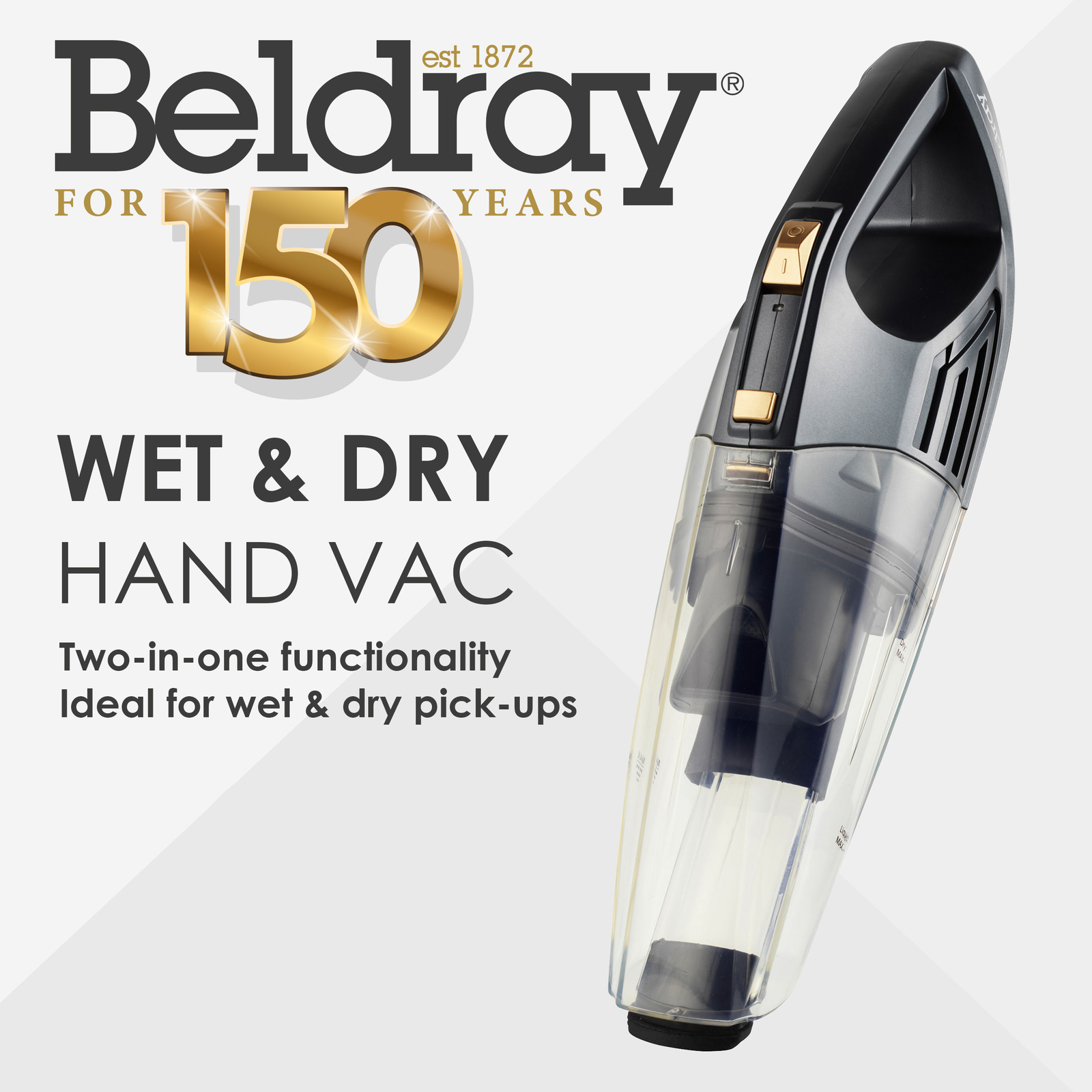 Beldray Handheld Cordless Vacuum Wet & Dry Vacuum Cleaner 7.4 V Copper ...