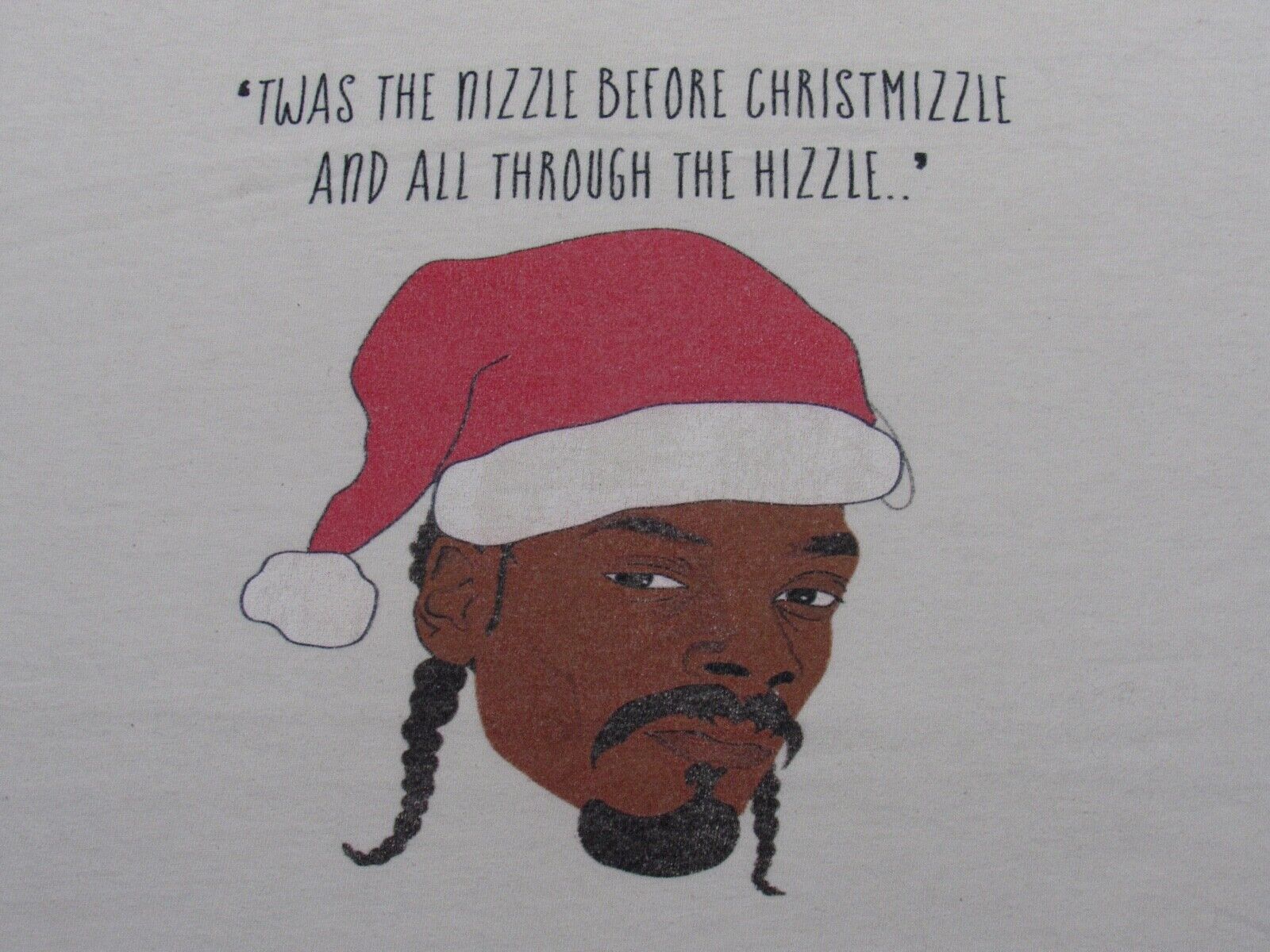 SNOOP DOGG Christmas T-SHIRT Mens LARGE Funny Parody Novelty Holiday Santa  Rap L | eBay