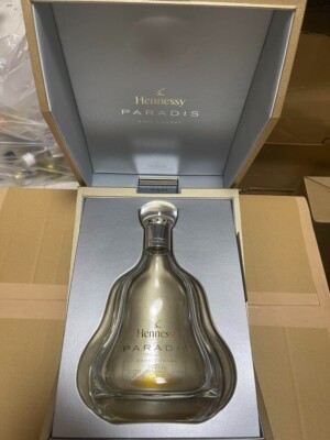 Hennessy Paradis Rare Cognac Empty Glass Bottle Golden w/Box | eBay