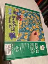Marbling Paint Kit For Kids Water Marbling Kit Jar Melo 6 Colors 10 Sheets NIB