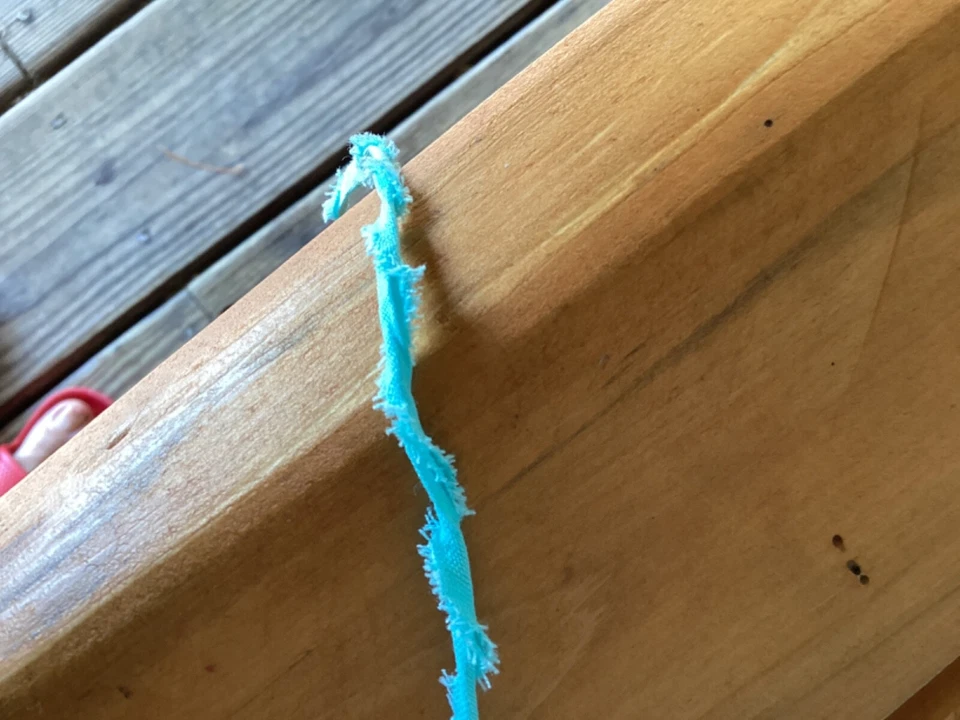 Hilo cinta 100% algodón azul claro Foto 3 de 4