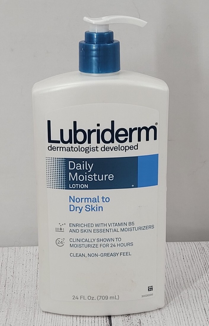 Lubriderm Daily Moisture Lotion~Normal to Dry Skin, Body and Hand with B5 24 fl.