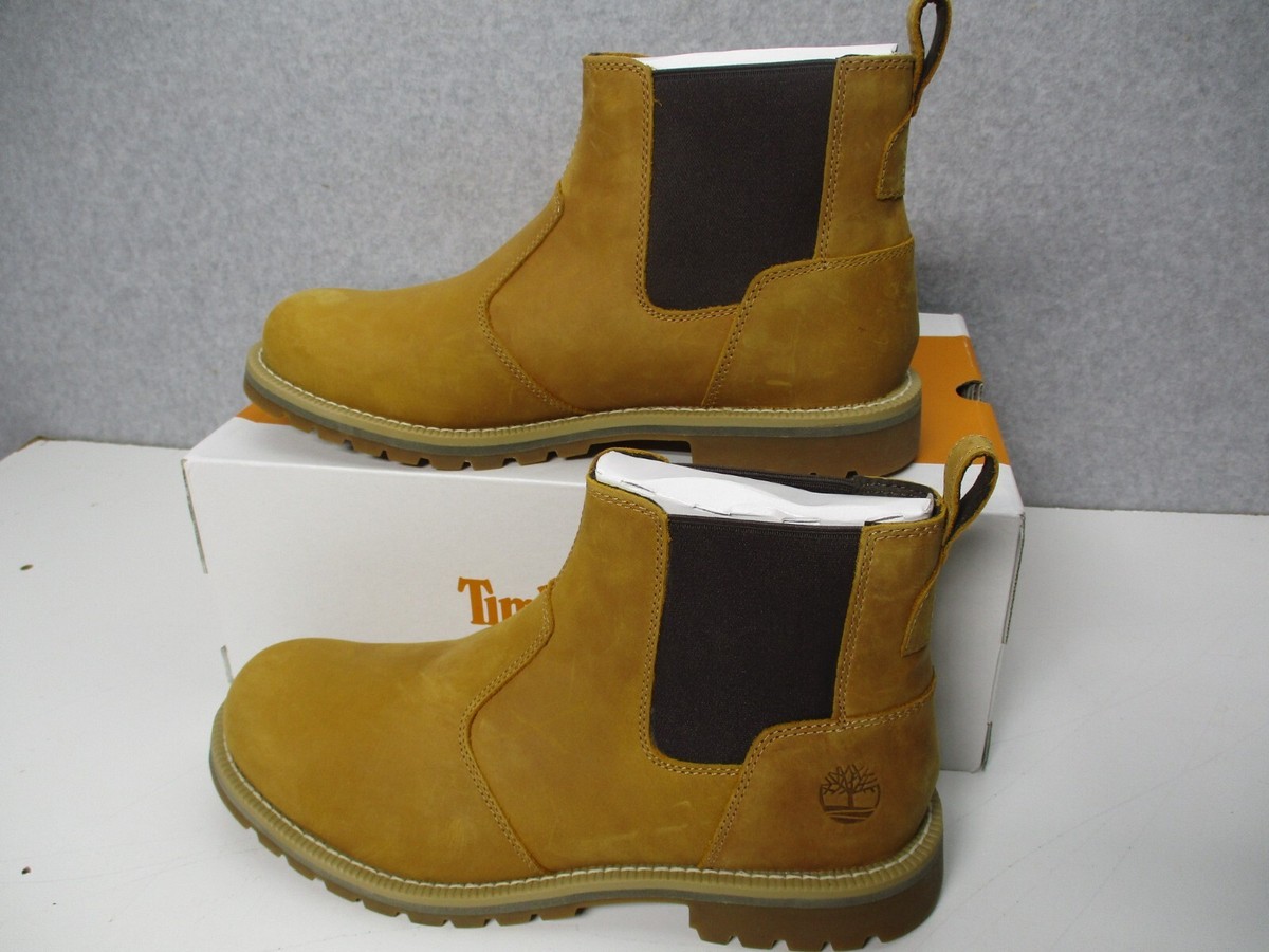 Timberland Redwood Falls Chelsea Wheat Brown Boots Mens Sz  display picture 1