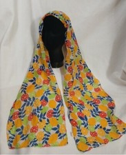 Lemon Lime Orange Fruit Citrus Print Oblong Rectangle Semisheer Scarf 13 x 64