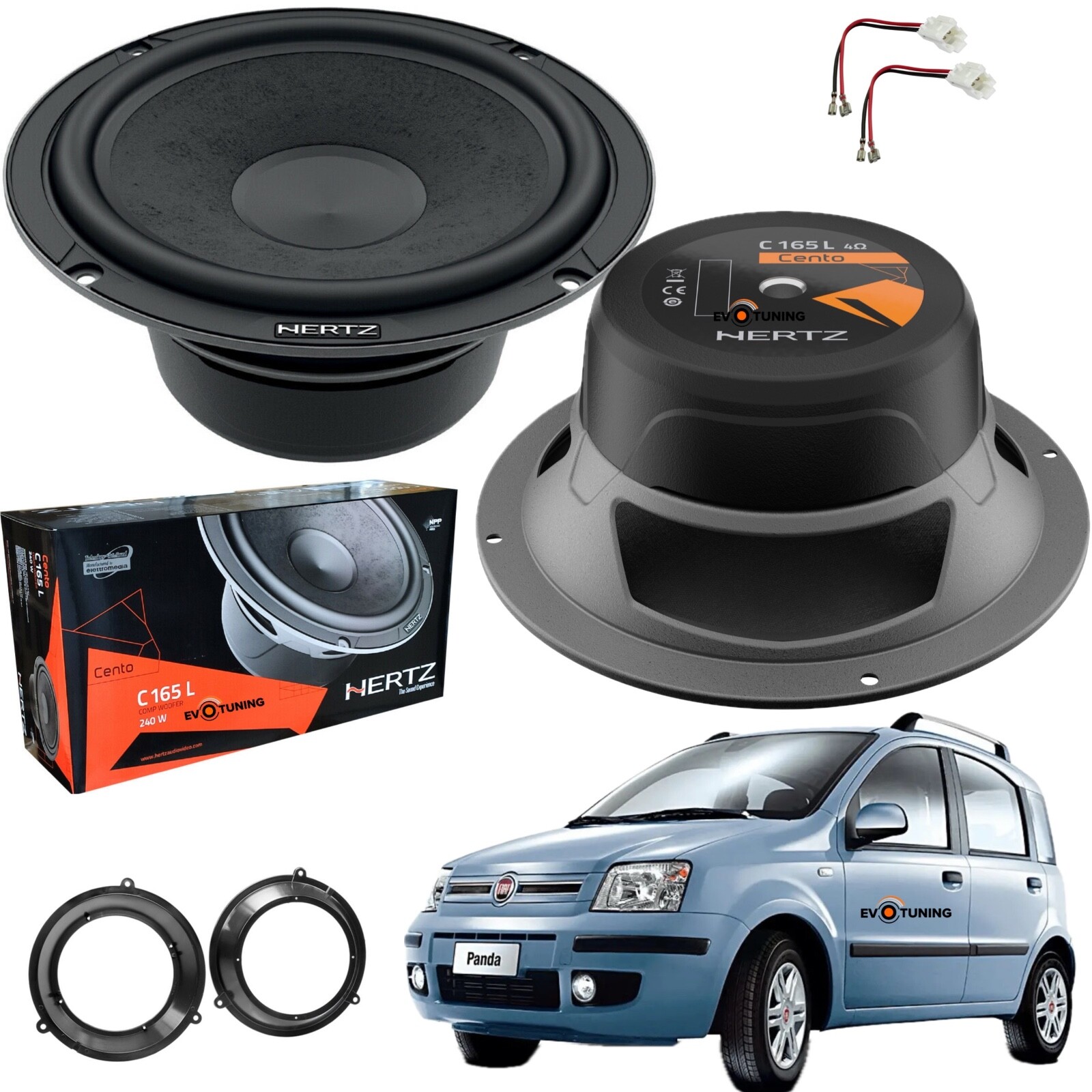 Hertz C165L: Upgrade Audio 2.0 per FIAT Panda 169 (2003-2012)