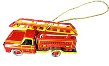 Vintage VOMAG No.13 ZZ Germany Tin Lithograph Ladder Fire Truck Toy/Ornament