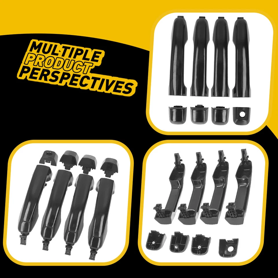 for Toyota 4Runner 2010-2024 Matte Interior Black Door Handle Cover Trim 4pc EPI Foto 4 de 4