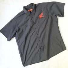 HONDA RED KAP MECHANIC SHORT SLEEVE SHIRT METALLIC RED LOGO SZ 2XL