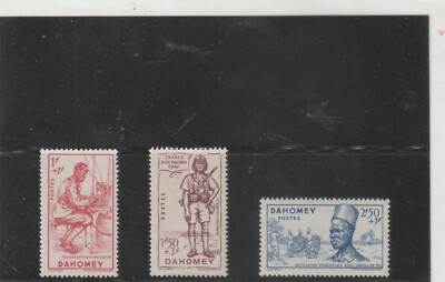 DAHOMEY - COLONIAL FRANCES - SERIE COMPLETA DE 3 SELLOS NUEVOS * ( DAHO 686 )