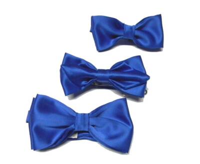 Mens Royal Blue Poly Bow Tie Bow Tie Made in Italy Butterfly Various Misu Bow-Tie