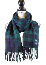 Polo Ralph Lauren Unisex Fringed Scarf 65x10 Wool Blend Italy Warm Casual Check