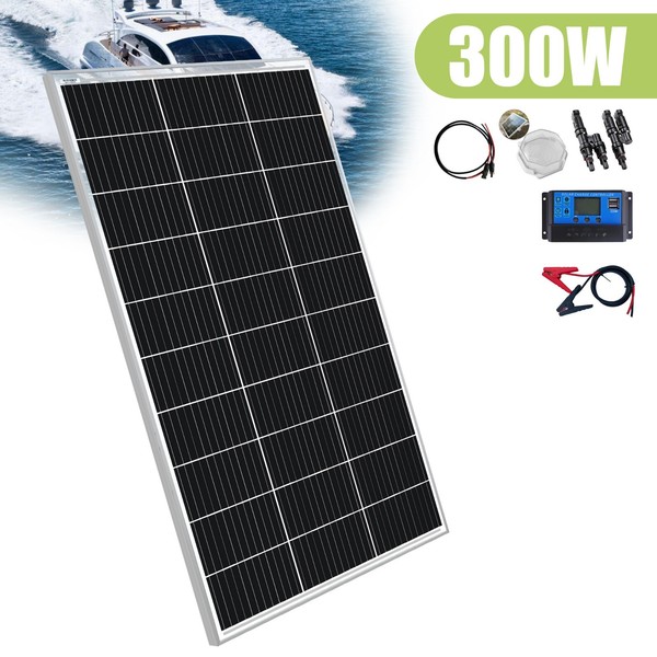 300 Watt Solarpanel 12V 300W Solarmodul Kit Batterie Wohnmobil Balkonkraftwerk-image