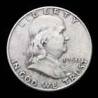 1950-P Franklin Half Dollar 50c Phil. Mint 90% Silver US Coin Sharp Details Raw