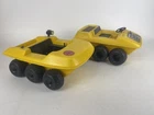 Vtg 1970 GI Joe Adventure Team Yellow ATV All-Terrain Vehicle + Amphicat 6 Wheel