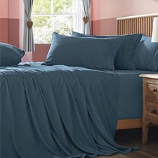 6-Piece Extra Deep Pocket King Sheets Set Fits 18-24" Mattress Dark Teal