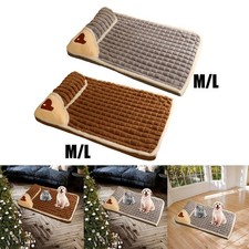 Dog Bed with Pillow Padded Cushion Washable with Removable Cover Pet Bed Mat