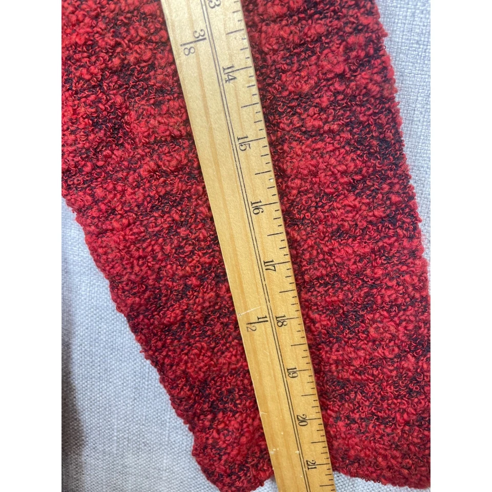 Cárdigan suéter para mujer DONCASTER rojo texturizado mezcla de lana merino botón delantero L Foto 3 de 4