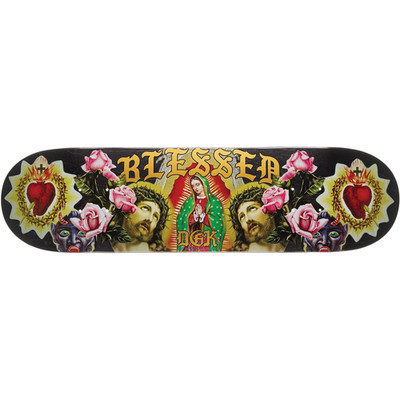 DGK Shrine Blessed Jesus Guadalupe Gold Ink 8.25 Skateboard Deck