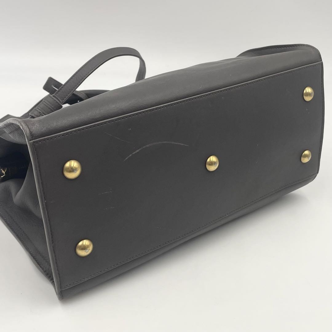 Borsa a mano Saint Laurent Petit Cabas 2 vie borsa a tracolla pelle nera usata