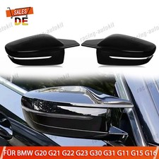2X Für BMW G20 G21 G22 G23 G30 G31 G11 G15 G16 Sport Spiegelkappen Glanz Schwarz