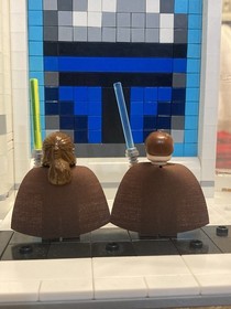 Lego Star Wars Qui-Gon Jinn And Obi-Wan Kenobi TCS Minifigures 7203 / 7204 RARE!