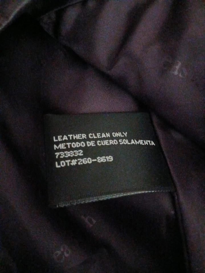 Chaqueta de cuero púrpura mediana ajustada forrada ciruela vintage años 90 East 5th para mujer Foto 3 de 4