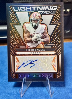 Deebo Samuel 2022 Panini Obsidian - Lightning Strike #LS-DBS Electric Etch /75