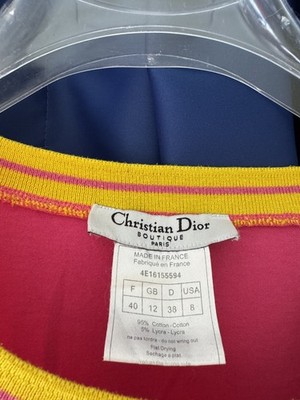 Christian Dior Vintage Magenta pink long sleeve 2004 Galliano US 8
