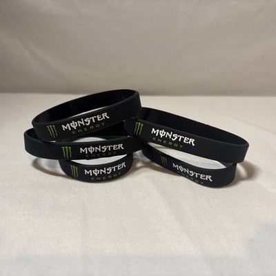 Monster Energy Black Silicone Rubber Bracelets (LOT OF 5)