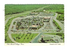 Olde Mistick Village CT aerial view vintage postcard unposted